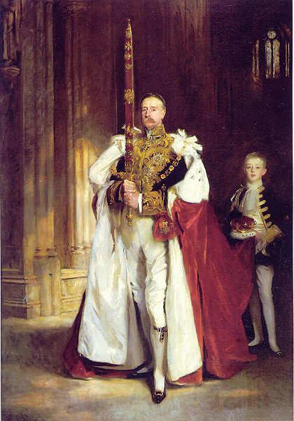 John Singer Sargent Portrait of Charles Vane-Tempest-Stewart, 6th Marquess of Londonderry (1852-1915), carrying the Sword of State at the coronation of Edward VII of the France oil painting art